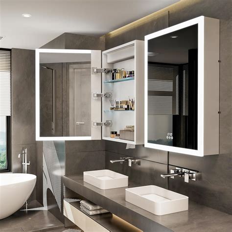 LUVODI LED Bathroom Mirror Cabinet 600x800mm Double Sided Illuminated