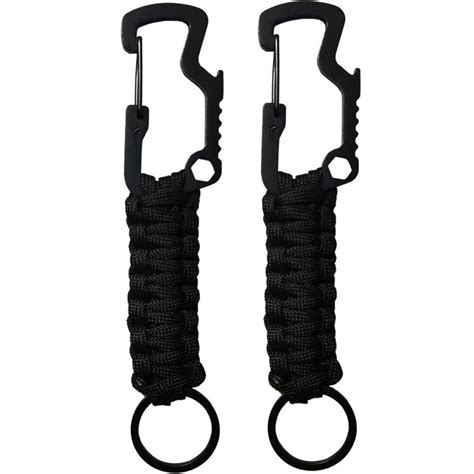 Survival Paracord Keychain With Carabiner Clips Your Versatile Edc