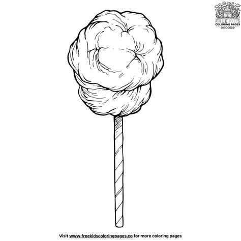 Sweet Cotton Candy Coloring Page Collection Free Kids Coloring Pages