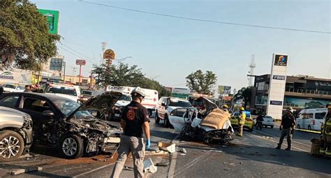 Carambola deja dos muertos y ocho heridos en Monterrey Nuevo León