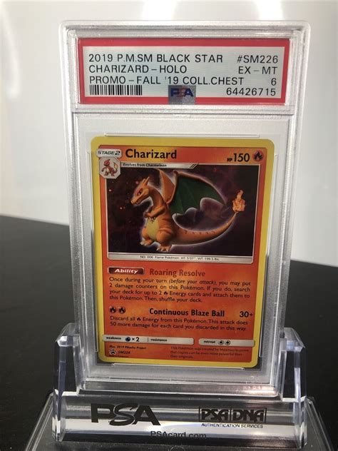 Psa Charizard Sm Promo Fall Collector Chest Holo Pokemon Black