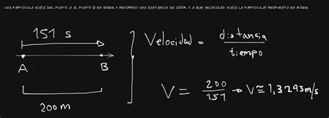 Una Particula Viaja Del Punto A Al Punto B En Seg Y Recorrio Una