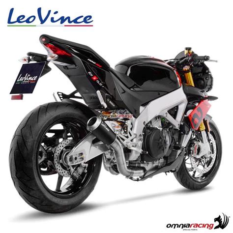 Leovince Exhaust Slipon Lv 10 Black Steel Racing For Aprilia Tuono V4