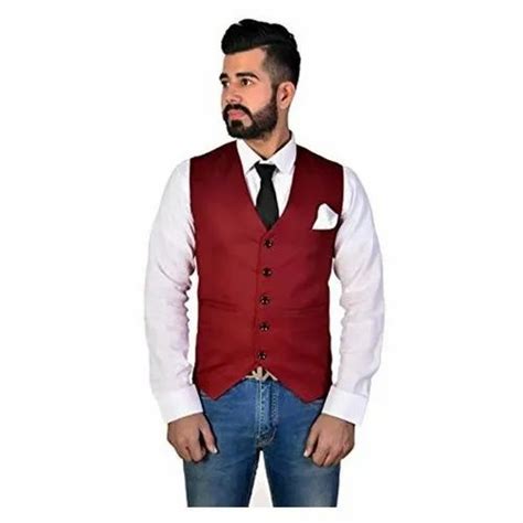 Mens Plain Party Wear Waistcoat Size M Xxl At Rs Piece In