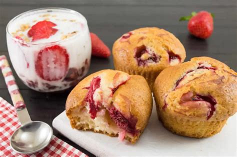 Muffins au yaourt et aux fraises au Thermomix Idéal pour le goûter