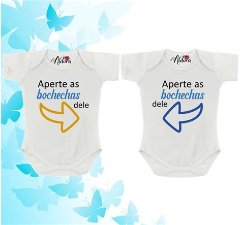 Body ou camisetinha Gêmeos Elo7 Produtos Especiais