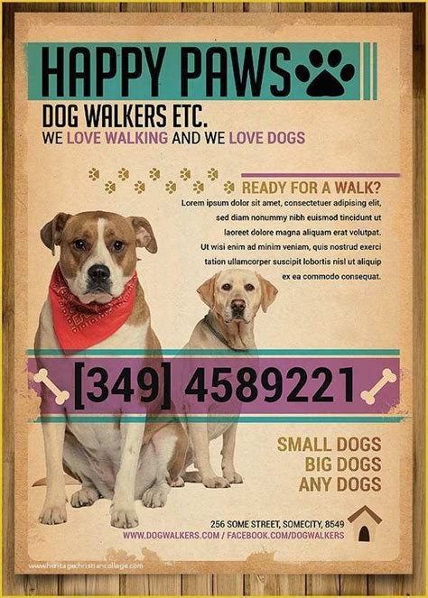 Dog Walking Flyer Template Free Of 15 Dog Walking Flyer Templates Psd