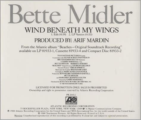 Bette Midler - Wind Beneath My Wings (1989, CD) | Discogs