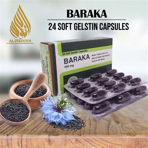 Baraka Habbatus Sauda Soft Gel Black Seed Capsule Makanan Sunnah