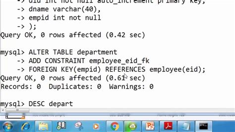 109 Add Foreign Key Constraint In A Table Sql Hindi Youtube