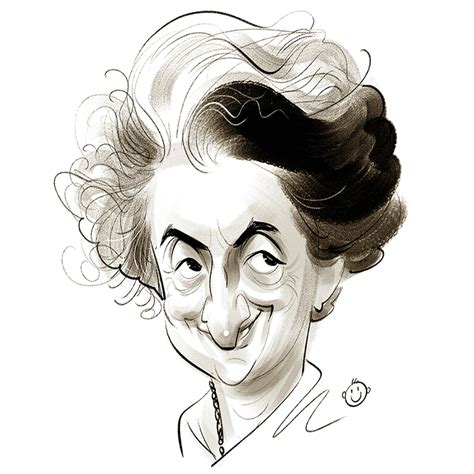 Indira Gandhi Caricature