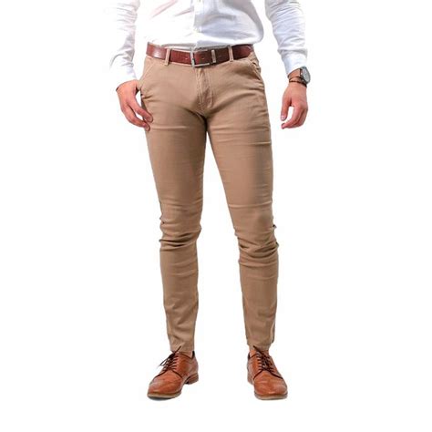 Pantal N Casual Skinny De Gabardina Para Hombre Strech