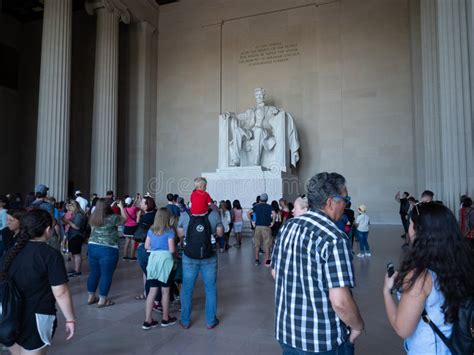 Lincoln Memorial interior. editorial stock photo. Image of statue ...