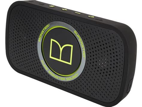 Open Box Monster Msp Spstr Bt Bk N Gr Ww Power Superstar High Definition Bluetooth Speaker