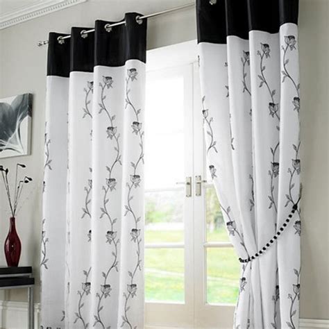 White Black Cotton Designer Window Curtain Size X Feet At Rs