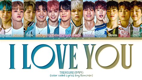 Treasure트레저 I Love You 사랑해 Color Coded Lyrics Engromhan