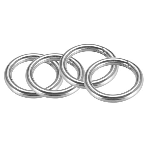 Welded O Ring 60 X 8mm Strapping Round Rings Stainless Steel 4 Pcs