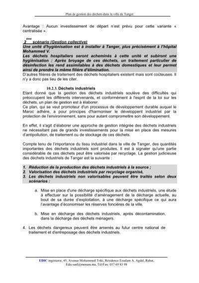 Plan de gestion des déch