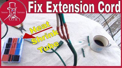 How To Repair Damaged Extension Cord With Heat Shrink Tube YouTube