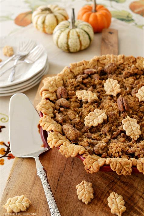 Pumpkin Pecan Streusel Pie With Pecan Piecrust Recipe Pumpkin Pie