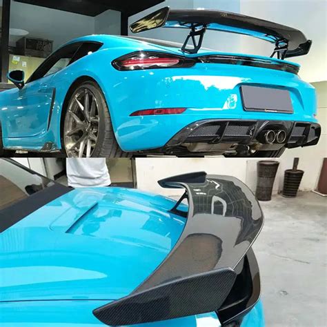 Porsche Cayman Boxster Gt4 981 718 987 Carbon Fiber Rear Wing