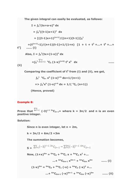 Binomial Theorem For Any Index Pdf