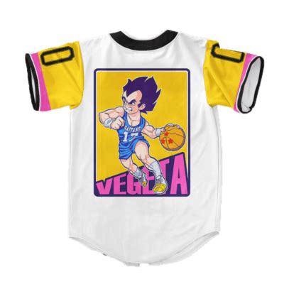 Dragon Ball Z Vegeta Playing Ball Art Baseball Jersey