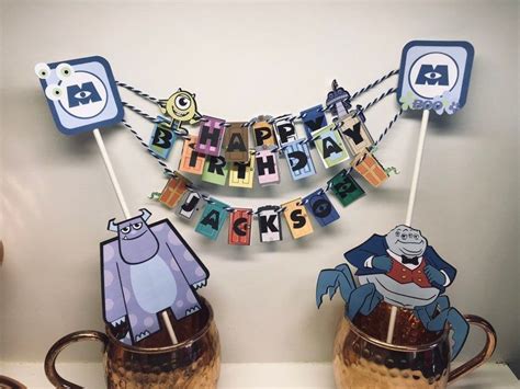 Monsters Inc Cake Topper Monsters Inc Inspired Cake Bunting Etsy