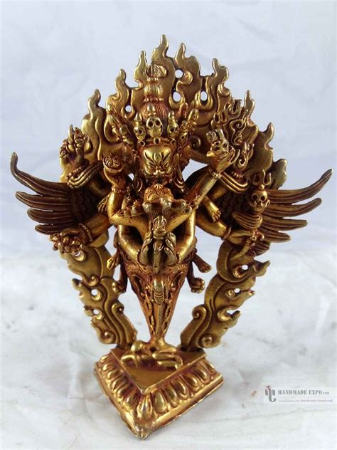 Statue Of Vajrakilaya Dorje Phurba Phurba Full Gold Plated Fine