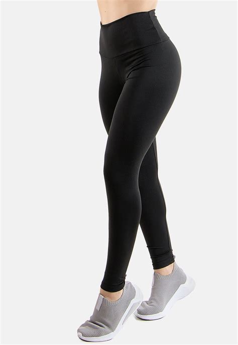 Calça Legging Lisa Cós Alto Suplex Básica Fitness Conforto Treino