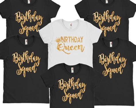 Birthday Squad Shirts Birthday Queen Shirt Birthday Party Shirts