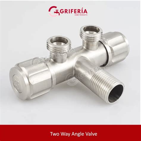 Sus304 Stainless Steel Two Way Angle Valve One In Two Out Valve 2 Way Tap 2 Way Faucet Two Way