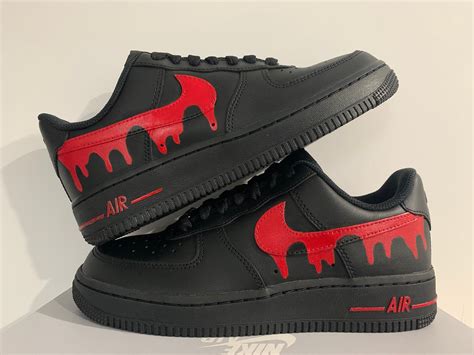 Custom Nike Air Force Drip Any Color Drip Nike Drip Air Etsy