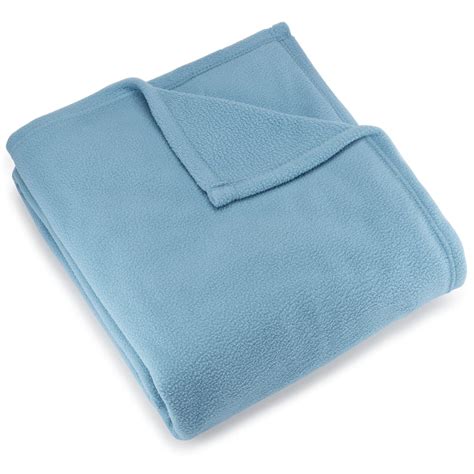 Registry Polar Fleece Blanket Full 80 X 90 Blue Polyester