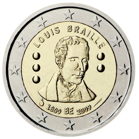 Belgium Euro Coin Th Anniversary Of The Birth Of Louis Braille