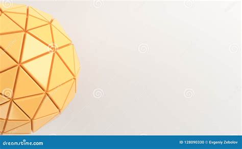Orange Sphere On The White Surface Stock Illustration Illustration Of