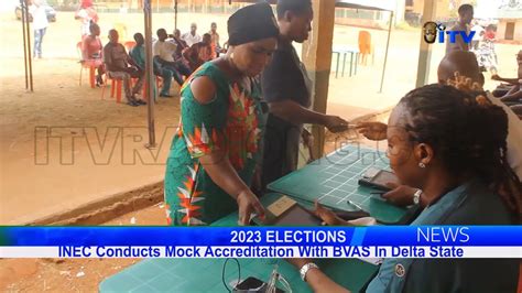 Inec Conducts Mock Accreditation With Bvas In Delta State Youtube