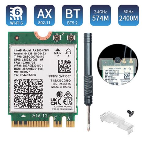 Intel Ax Ngw Wi Fi Ngff M Ax Ac Dual Band Bluetooth