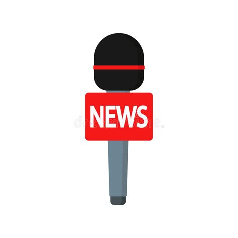 Microphone News For Journalists - Colorful Vector Icon Set - Isolated