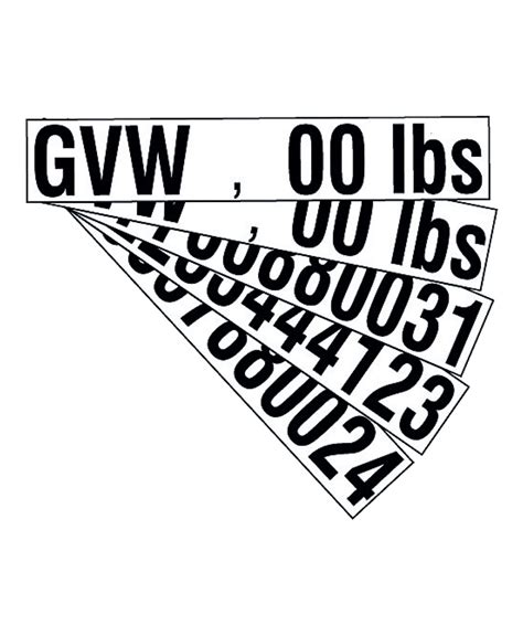 Gross Vehicle Weight Decal Kit Ms Carita Safetruck