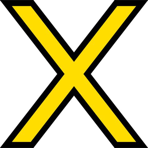 Letter x Generic color lineal-color icon