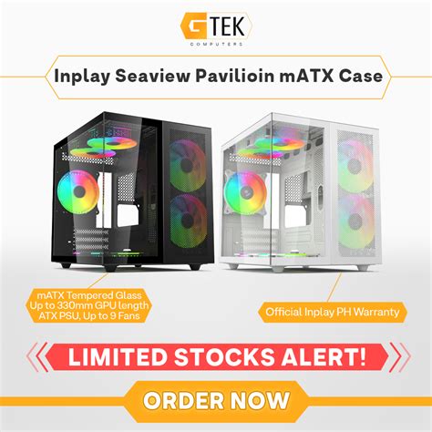 Inplay Seaview Pavilion Tempered Glass Matx Gaming Case Lazada Ph