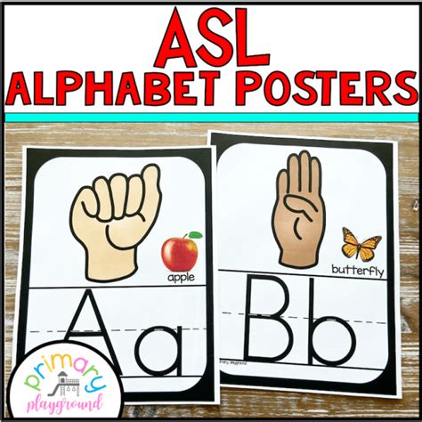 ASL Alphabet Posters - Primary Playground