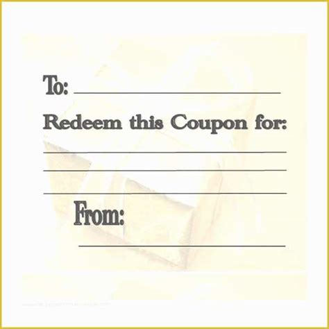 Free Printable Coupon Templates Of Colorful Free Printable Iou Coupons