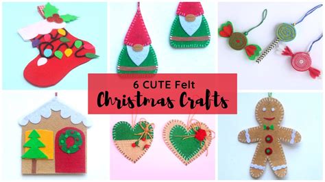 6 CUTE Felt Christmas Craft Ideas YouTube