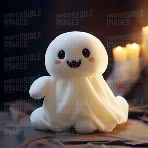 Adorable Plush Halloween Ghost Impossible Images Unique Stock