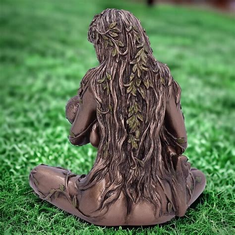 Mother Earth Goddess With Baby Gaia Goddess Handmade Statue Mother