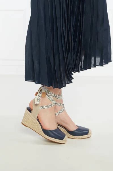 Leather Wedges Paislee Espadrilles Wedge Lauren Ralph Lauren Navy