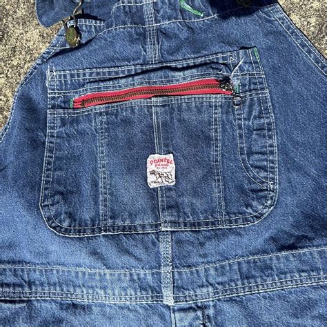 Vintage Pointer Men S Overalls Denim Blue Bib Size Gem