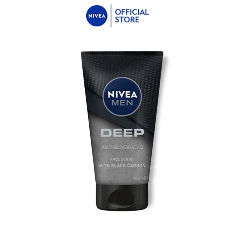 Nivea Men Deep Anti Blackhead Face Scrub With Black Carbon 75g